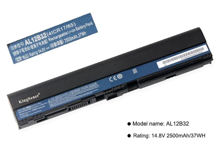 Японская ячеечная новая AL12B32 ноутбук Батарея для acer Aspire One 725 756 V5-171 B113 B113M AL12X32 AL12A31 AL12B31 AL12B32 2500 ма-ч