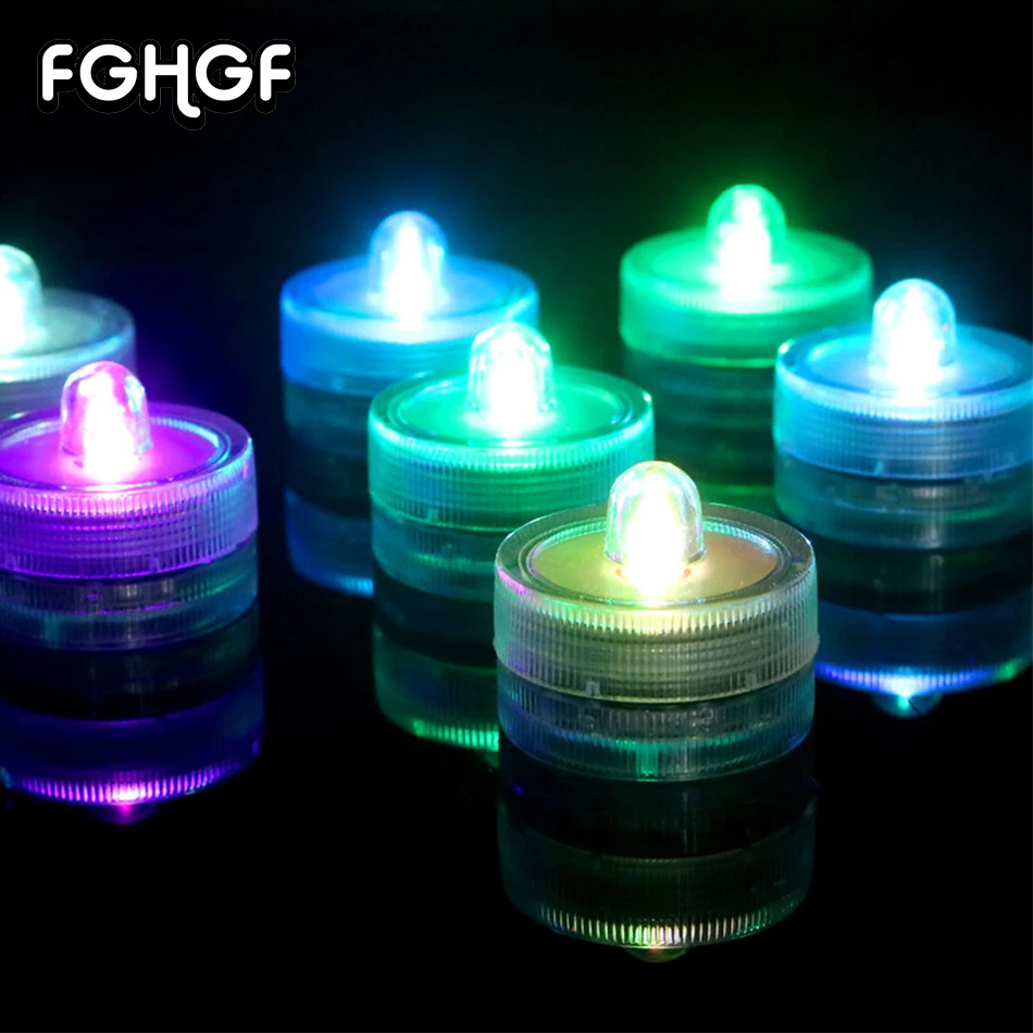 Submersible Color Change Led Electric Candles no Remote Control Waterproof Candle Home Decor Fish Tank Vase Birthday Party 12pcs | Дом и сад