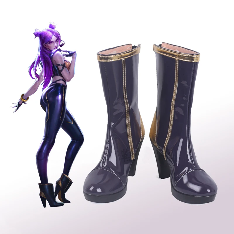 Розовые туфли Evelynn/Ahri/Kaisha/Akali KDA Ботинки для косплея Обувь на заказ Любой Размер |
