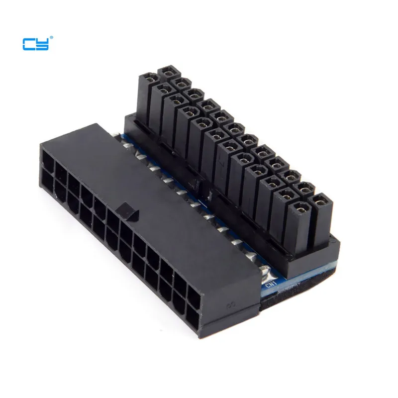 ATX 24Pin Female to 24pin Male 90 градусов адаптер питания материнская плата для настольных ПК