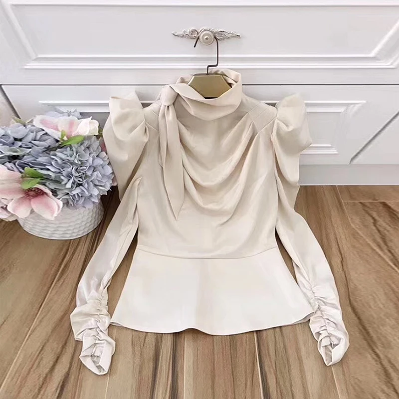 Высокое качество новейшая мода 2019 подиумная дизайнерская блузка женская рубашка