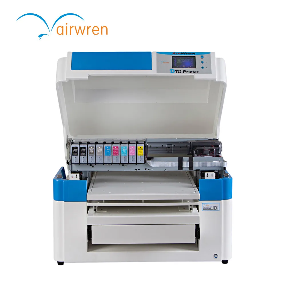 A2 Size 8 Color DTG Direct to Garment Printer Wide Format Canvas Shoes Printer Household Textile Printing Machine