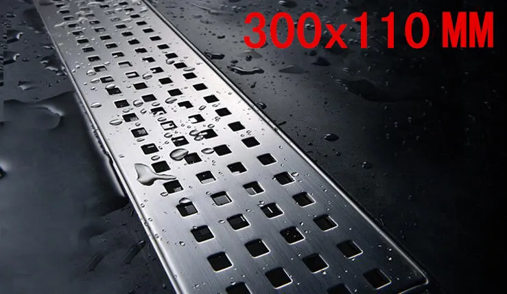 304 нержавеющая сталь ванная комната Ванна 300x110 мм квадратный душ напольный слив