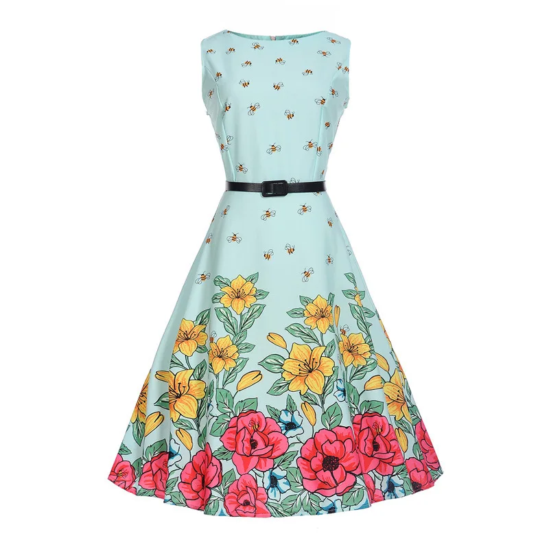 2017 New Mother And Daughter Clothes Four Season Print Dress Mom Baby Summer Party Costume For Girls | Мать и ребенок