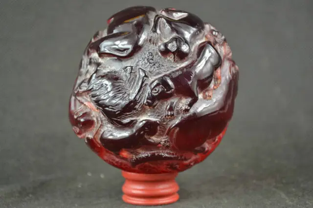 Составное китайское старое украшение статуя и полка из смолы 12 знаков зодиака |