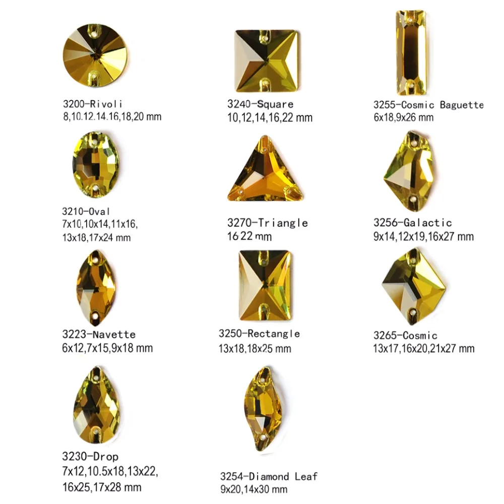 

Light Topaz Sew On Rhinestones Sewing Strass Sewing Crystal Craft Rhinestone for Wedding Dress Garment Clothes