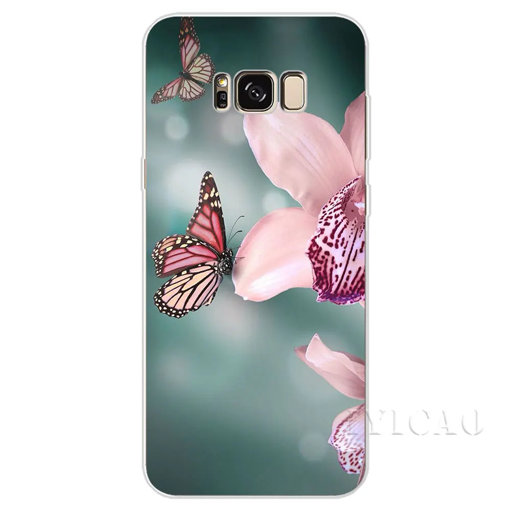 IYICAO цветы орхидеи жесткий чехол для Samsung Galaxy S6 S7 край S8 S9 S10 плюс S10e Note 8 9