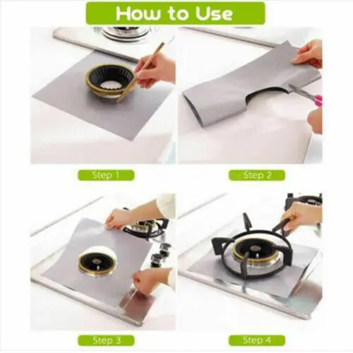4 шт защита многоразового применения печь из нержавеющей стали газовая плита