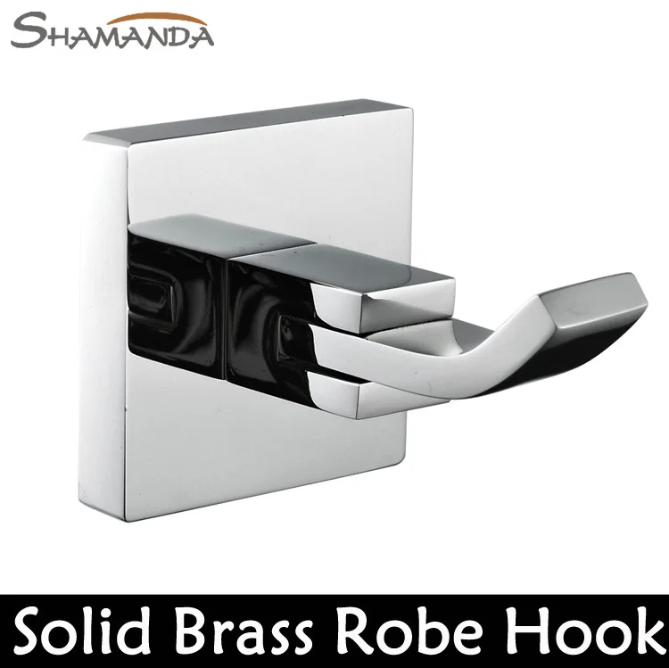 Free Доставка Аксессуары Для Ванной Комнаты Площадь Твердый Латунный Chrome Халат