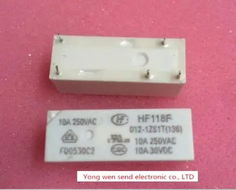 Горячая новинка реле HF118F 012 1ZS1T HF118F0121ZS1T 0121ZS1T 12VDC DC12V 12V DIP5 10 шт./лот|relay overload|relay pluglot
