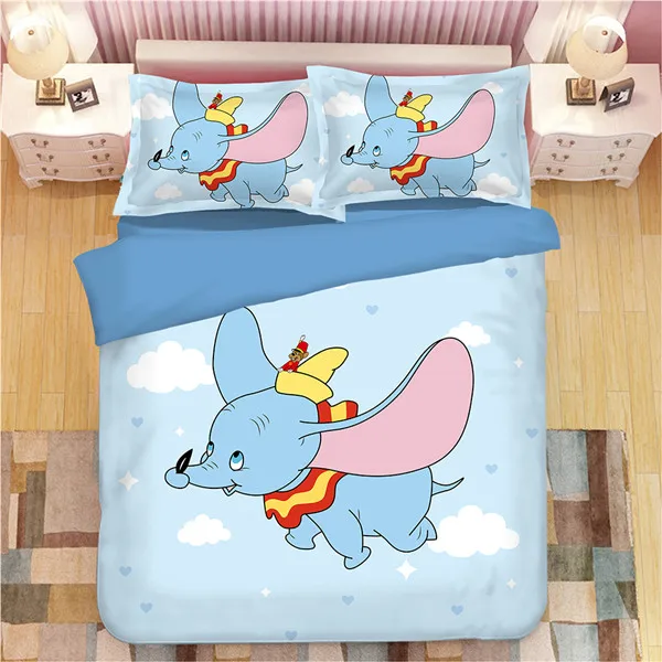style 7 НОВЫЕ комплекты постельного белья из мультфильма Dumbo для мальчиков и девочек, односпальная средняя двуспальная большая двуспальная детская пододеяльник, Набор наволочек, Луна, одеяло, покрывало - Цвет: style 7