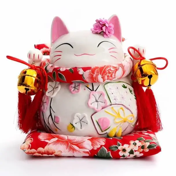 Поделки искусство домашнее украшение Золотой Кот удача Подлинная японская