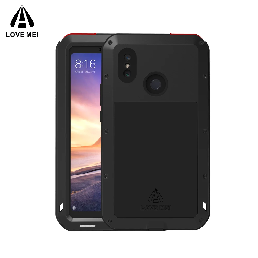 Металлический Алюминиевый Чехол LOVE MEI для Xiaomi MI Max 3 2 сверхпрочный противоударный