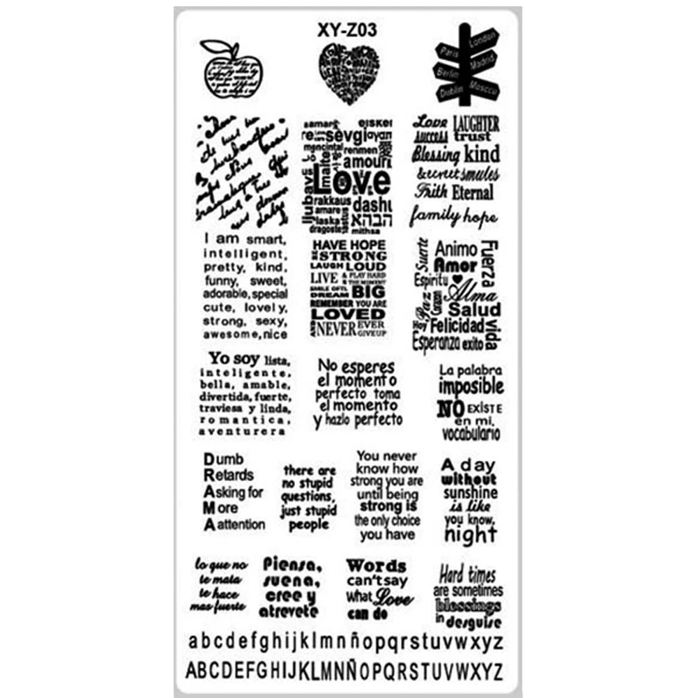 Steel Plate Stamp Template Reused Polish Design Decoration Print DIY Nails Image | Красота и здоровье