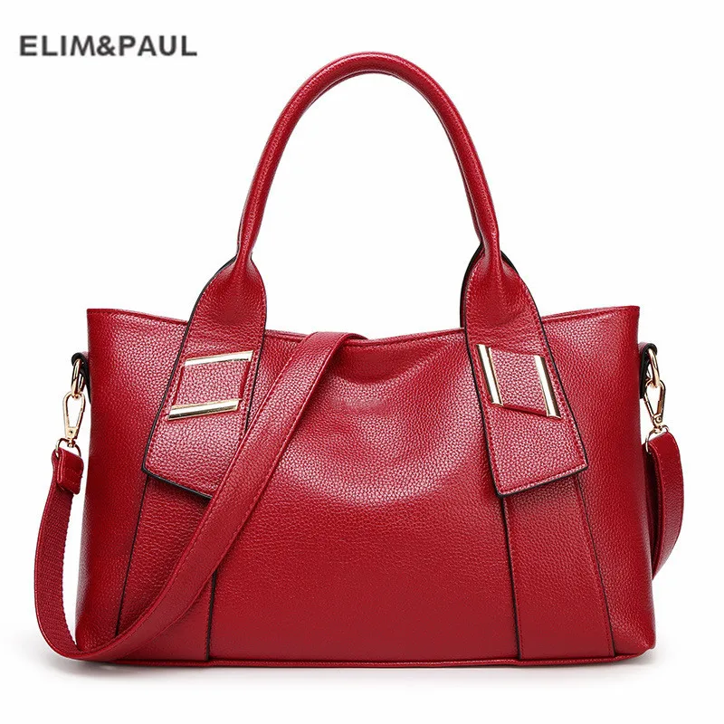 ELIM&ampPAUL Fashion Litchi Grain PU Leather Small Women Bucket Handbag Female Mobile Shoulder Messenger Bag Bolsa Feminina Sac | Багаж и