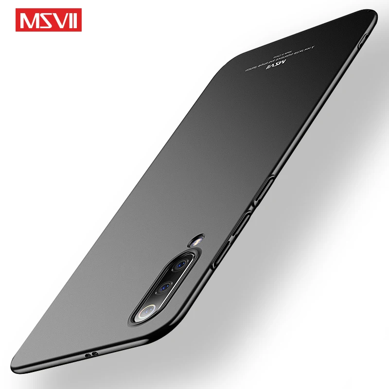Xiaomi mi 9 чехол Роскошный Ультратонкий простой шелк жесткая задняя панель из