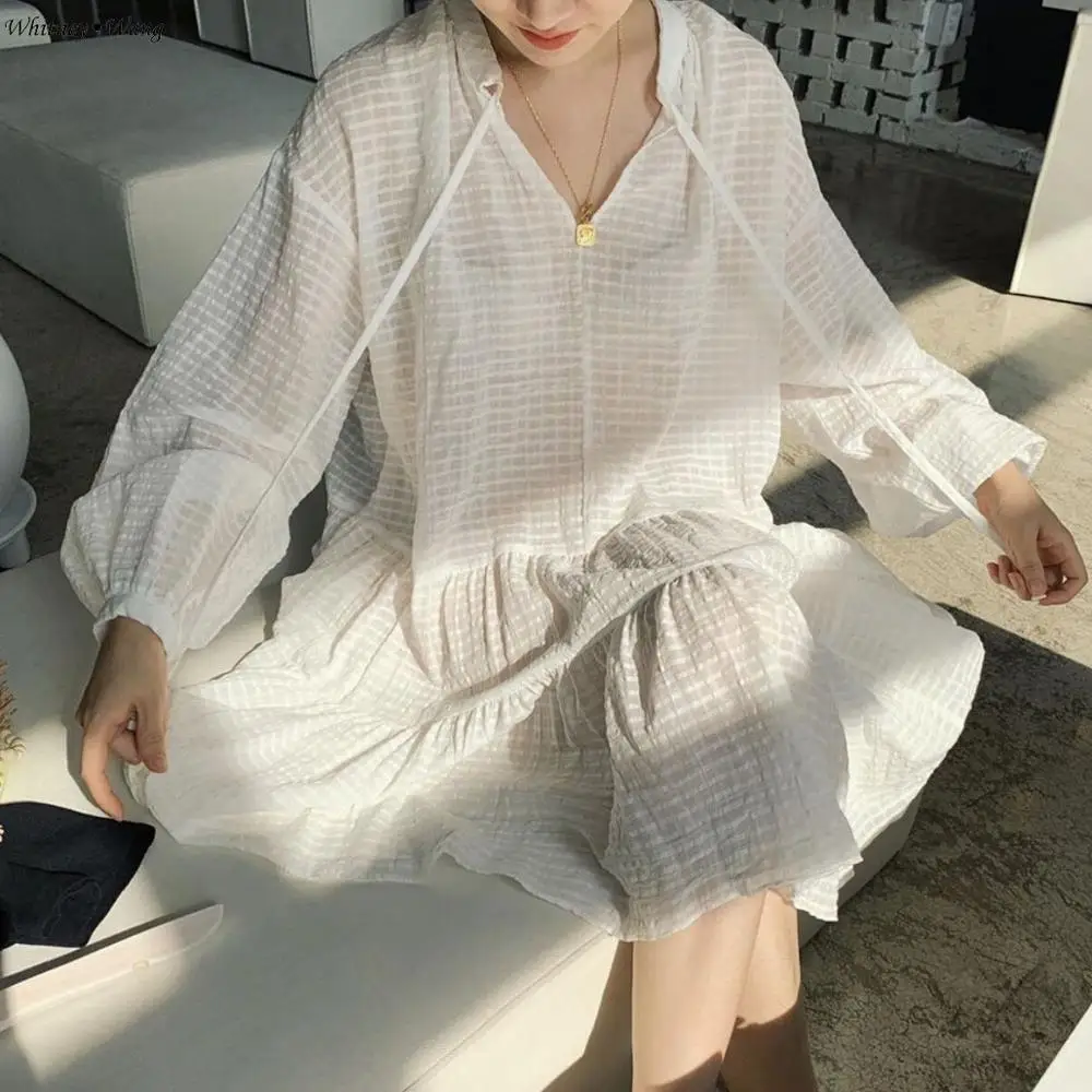 WHITNEY WANG летнее платье 2019 модное уличное корейское стильное милое негабаритное