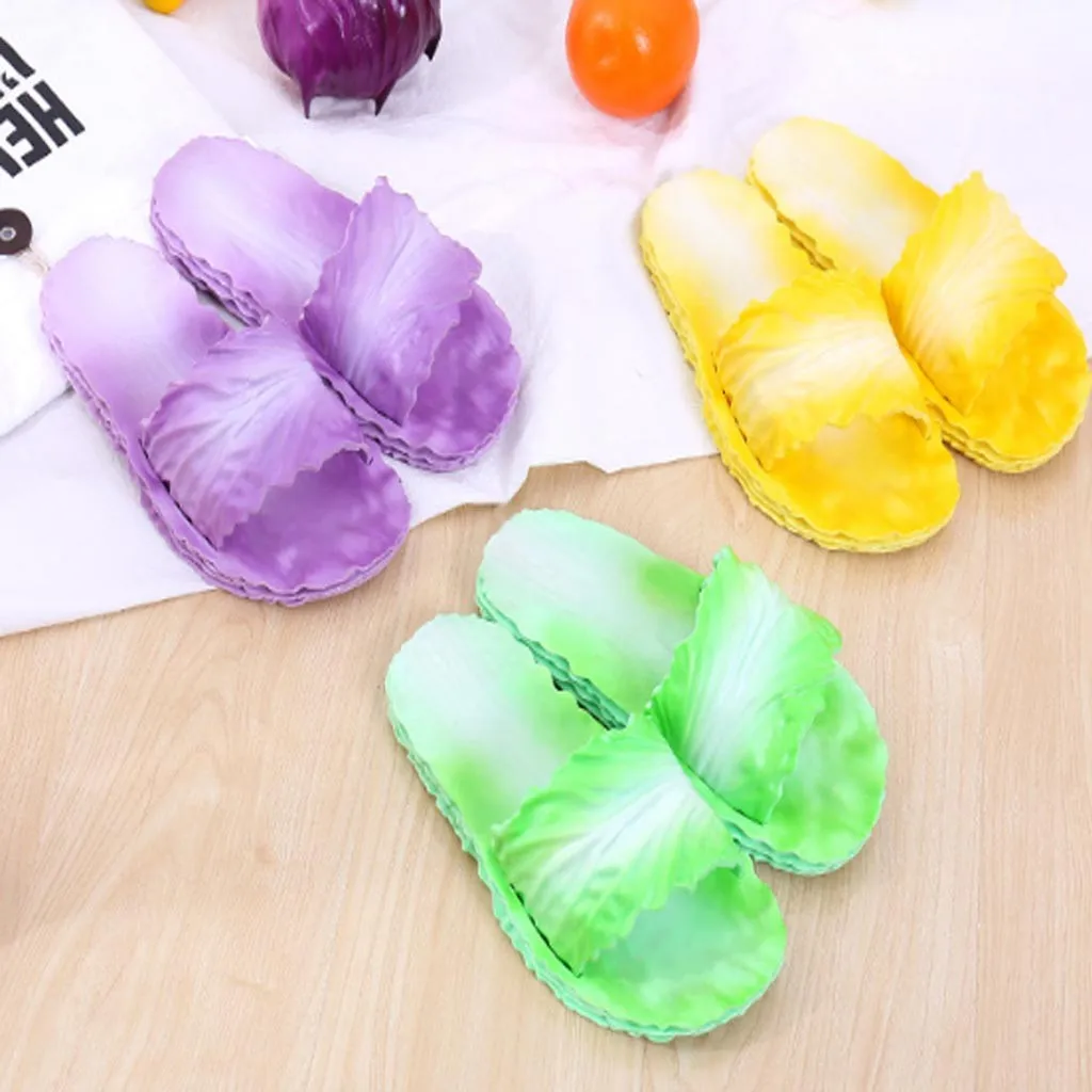 SAGACE/модные летние женские шлепанцы с капустой подошвой Однотонные домашние