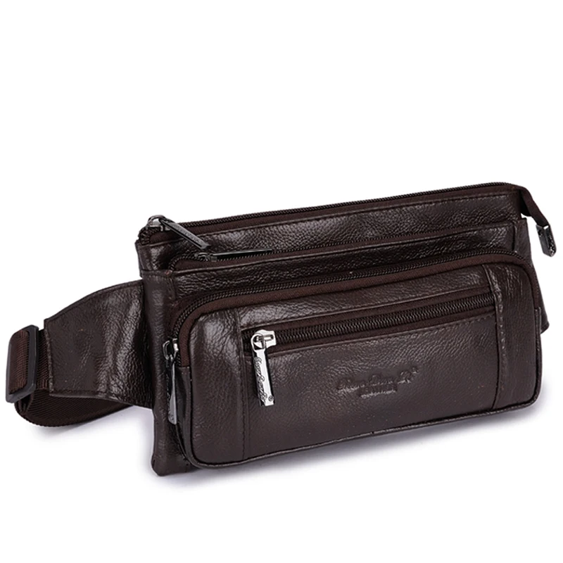 Поясная Сумка из воловьей кожи для мужчин саквояж на бедро с петлями сумочка