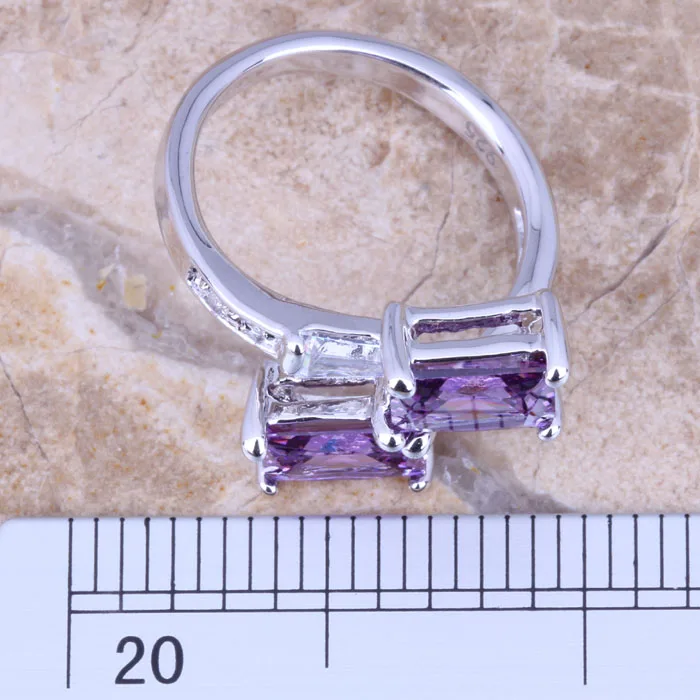 Женское посеребренное кольцо с фианитом Размер 5 / 6 7 8 9|ring size|jewelry ringsring size |