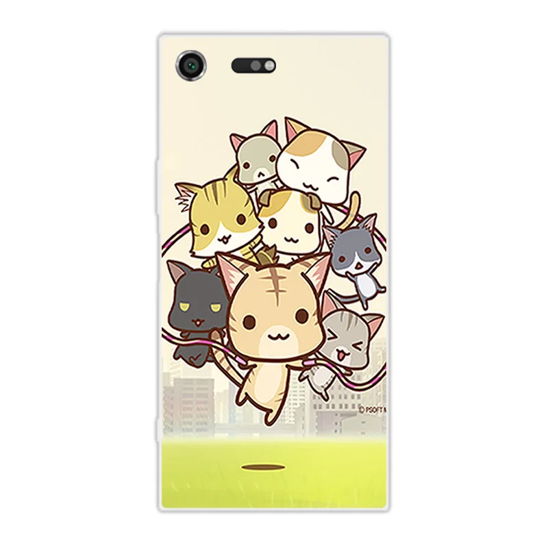 For Sony Xperia XZ Premium TPU Silicone Cute Animal Phone Case Transparent 5.46 inch Covers Coque |