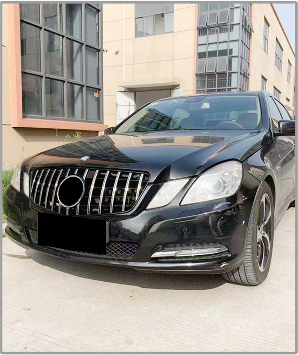 W212 GT Хромированная передняя решетка для гриля для Mercedes E class w212 AM-G СЕДАН ПЕРЕДНИЙ гоночный гриль Спорт E320 E350 E400 C207