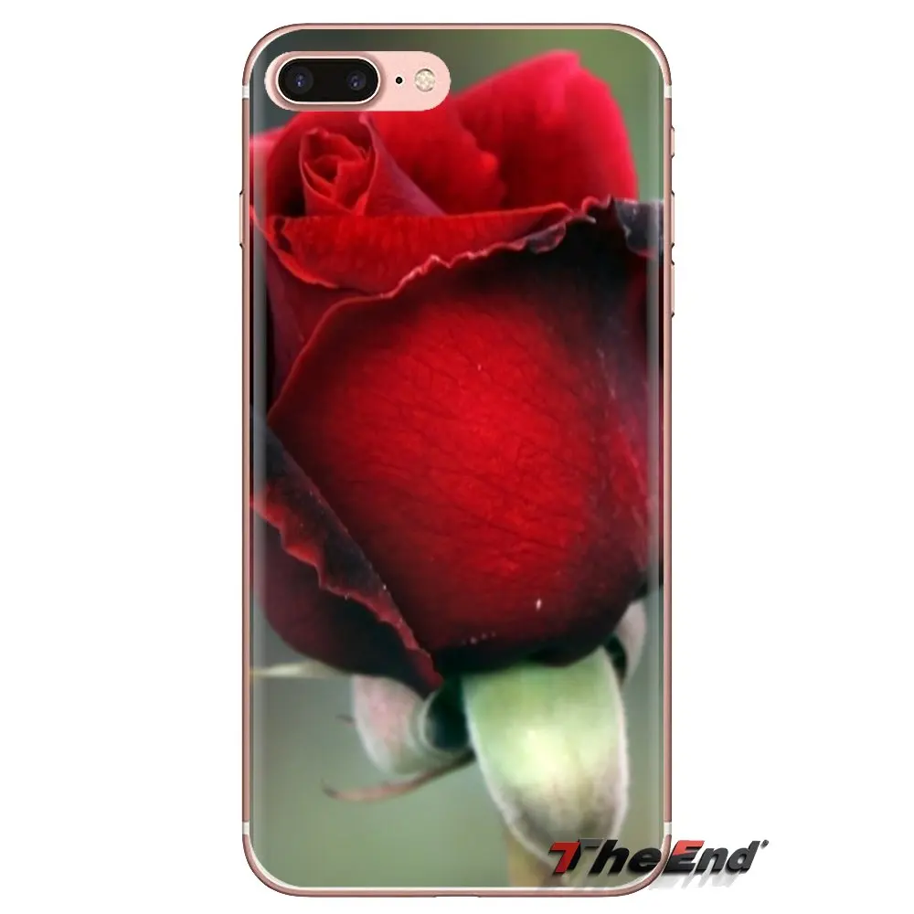 Мягкие прозрачные чехлы для sony Xperia Z Z1 Z2 Z3 Z5 compact M2 M4 M5 C4 E3 T3 XA huawei mate 7 8 Y3II Macro Red rose |