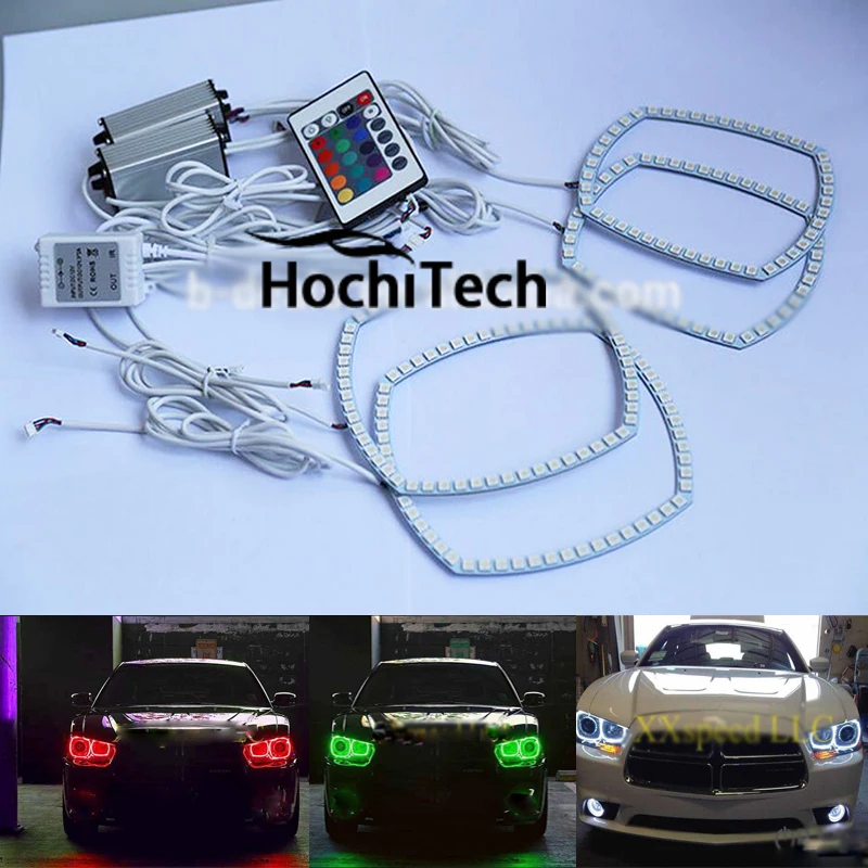 Для Dodge Charger 16 видов цветов RGB светодиодный комплект Фар halo angel eyes аксессуары для