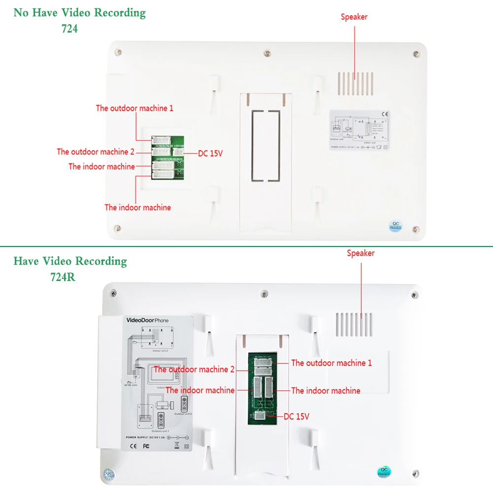 JEX Wired 7`` LCD Video intercom Doorbell Recording Door phone system HD Infrared Night Camera Easy Install FREE SHIPPING | Безопасность