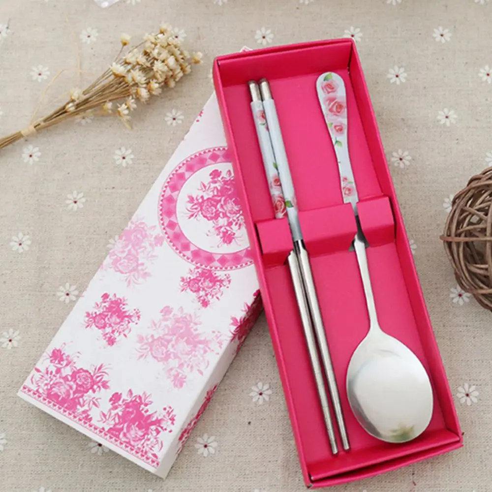 Креативные палочки для еды из нержавеющей стали в китайском стиле ложка лазерная