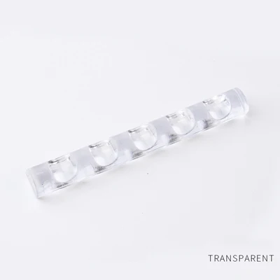 Transparent 3 шт. акриловая Хрустальная подставка-держатель для кистей для ногтей 5 гритов ручка для рисования для маникюра инструменты для маникюра и салона - Цвет: Transparent