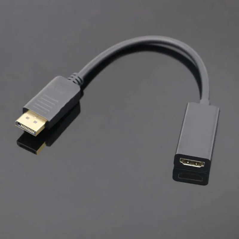 DP к HDMI 1080P DisplayPort HDTV адаптер Папа мама конвертер с аудио HSJ 19| |