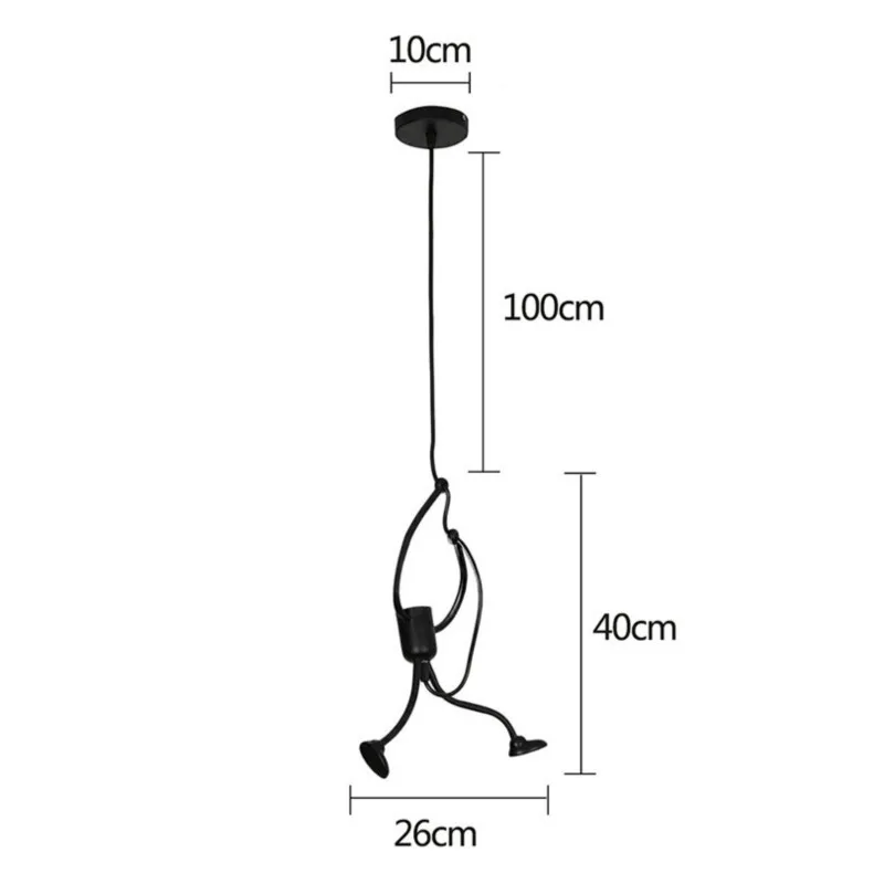 

Modern Nordic Minimalism LED E27 1/3Heads Small Iron Man Pendant Lights Restaurant Living Room Bedroom Decorate Light Fixture
