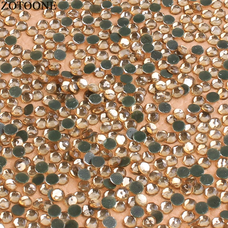 ZOTOONE Горячая фиксация стекло кристалл желтый Flatback стразы камни для одежды Сделай
