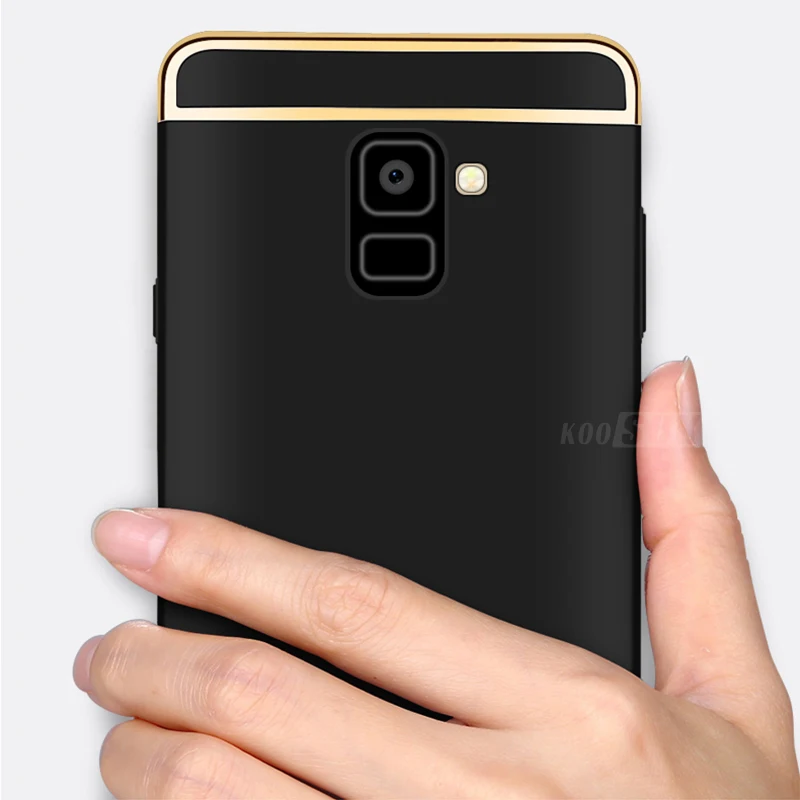 Чехол для телефона Samsung Galaxy A8 2018 A530F A530 Роскошный чехол 3 в 1 Жесткий ПК задняя