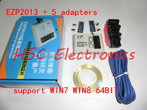 EZP2013 Обновление от EZP2010 высокоскоростной USB SPI программатор + 5 адаптеры для