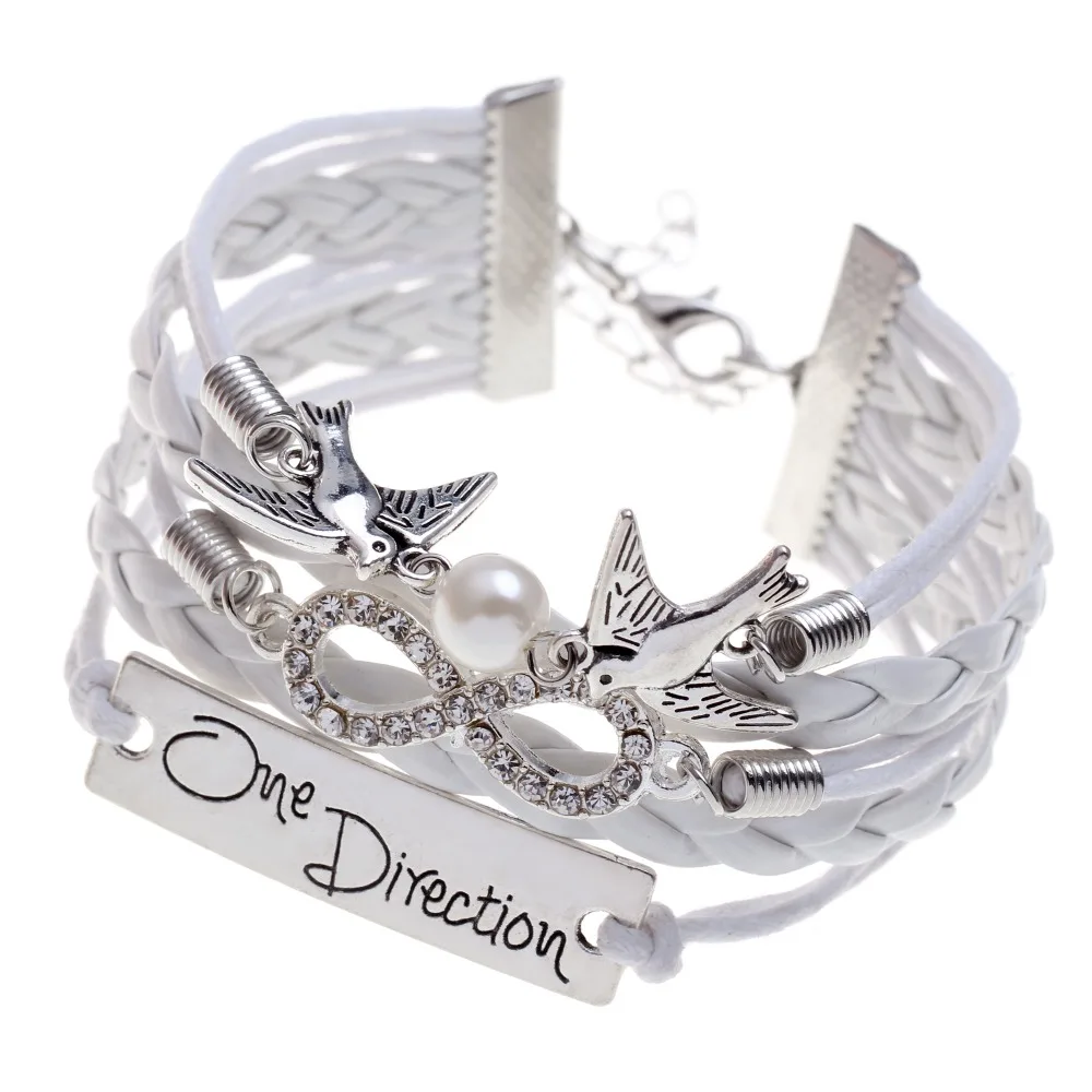 2016 новая мода многослойный счастливый Кристалл Бесконечность Символ Шарм