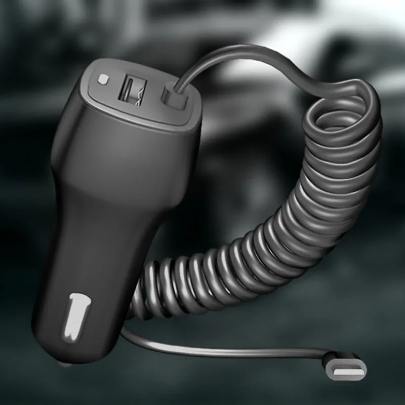 USB Автомобильное Зарядное устройство для iPhone X 6 7 8 XS Max автомобиль Micro Тип usb c