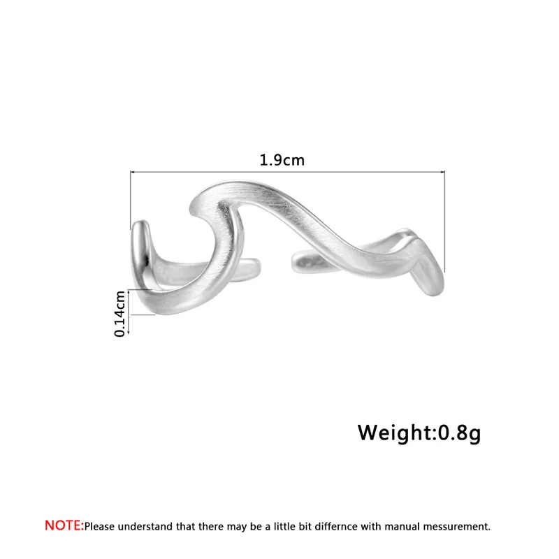 Kinitial Модные кольца с волной черного океана для женщин новые горы пляжные