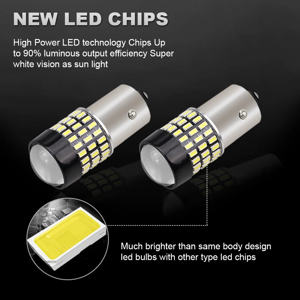SULUCAR 2 шт. 1156 LED BA15S P21W резервный задний фонарь сигнальная лампа белый Янтарный