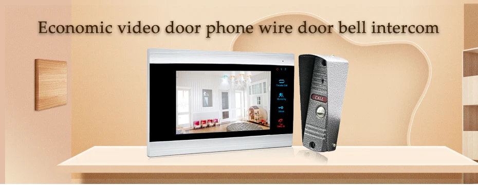 Dragonsview 7 дюймов 1200TVL металлический видео телефон двери домофоны для личного дома обнаружения движения запись 16 Гб SD карта разблокировка