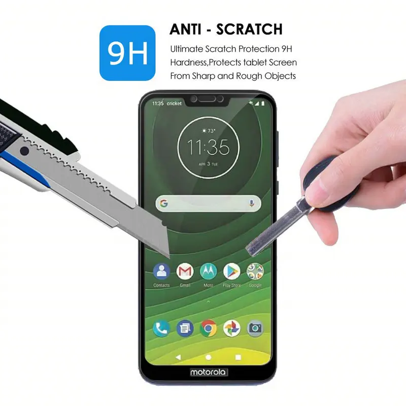 Закаленное стекло для защиты экрана Motorola Moto G7 power Play Plus полное покрытие