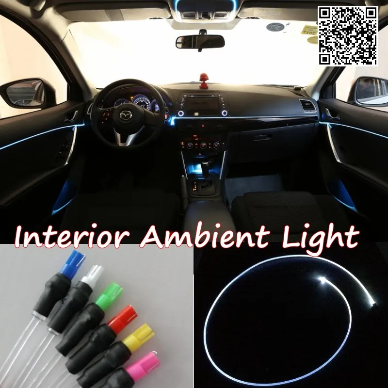 For KIA Rio  DC JB UB 2000-2011 Car Interior Ambient Light Panel illumination For Car Inside Cool Light  Optic Fiber Band