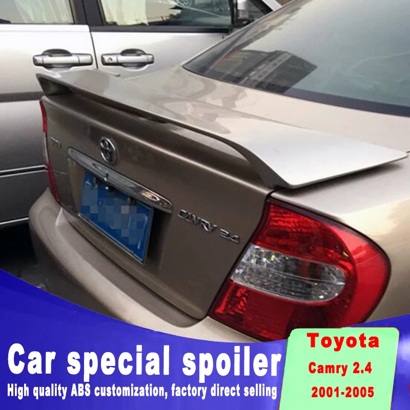Штамповочный установочный спойлер, заднее крыло, грунтовка, цвет Camry, спойлер, 2001-2005 год, ABS, высокое качество, спойлеры