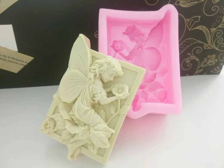 3D Ангел Феи силиконовые формы для мыла DIY помадные шоколадные украшения торта