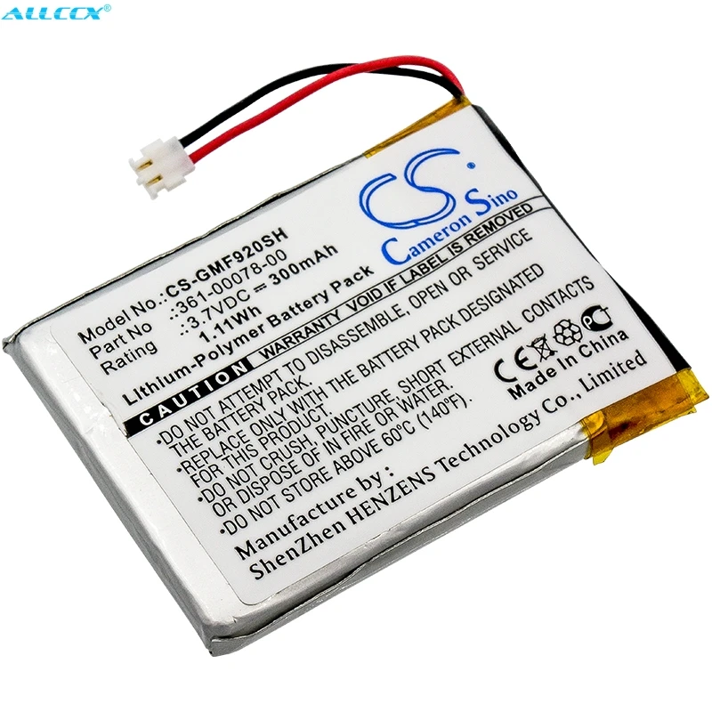 Аккумулятор Cameron Sino 300mAh 361-00078-00 для Garmin Forerunner 920XT