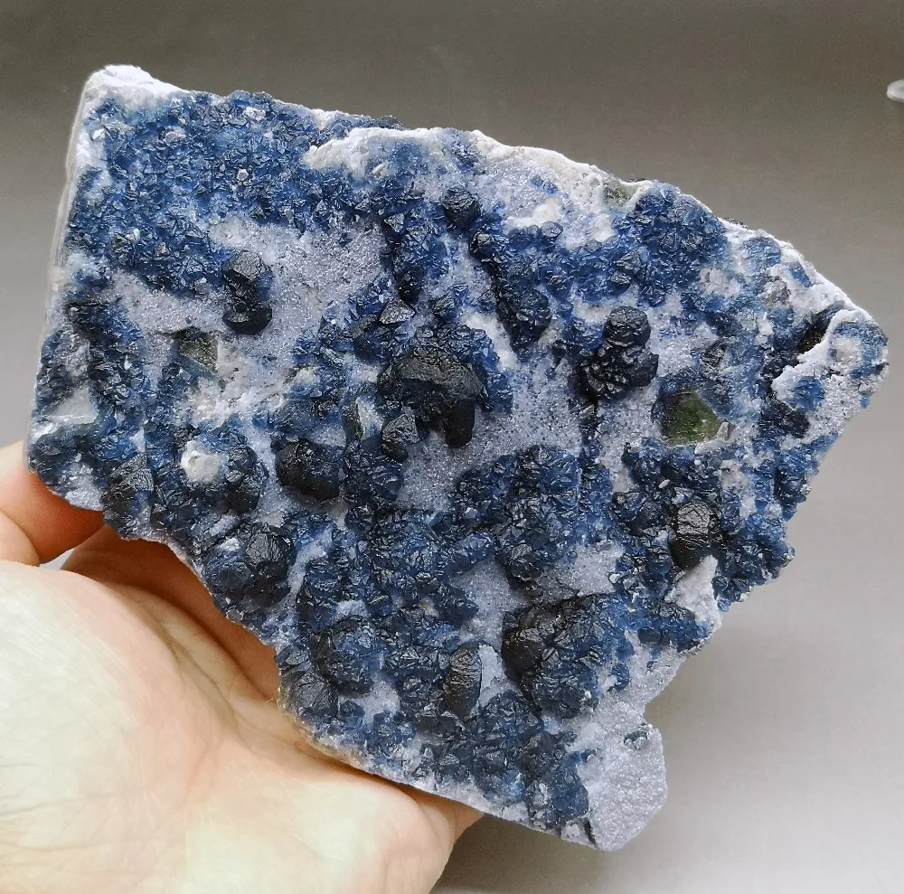 572g Natural rare Blue Fluorite Mineral Specimen Large crystal stone and form Inner Mongolia | Дом и сад