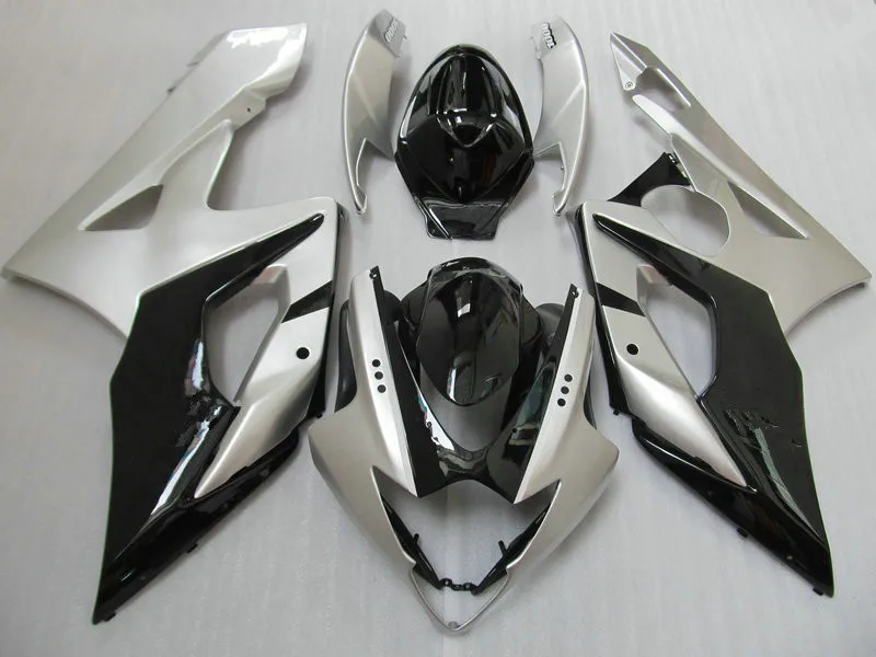 Набор обтекателей под давлением для GSXR1000 K5 05 06 GSXR 1000 2005 2006 ABS серебряный глянцевый