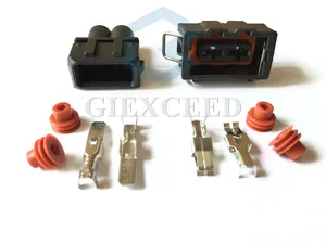 2 комплекта 2-контактный 357 972 762 гнездовой Штекерный комплект Звук Звуковой Разъем Жгут проводов Автомобильная Форсунка гнездо для автомобилей