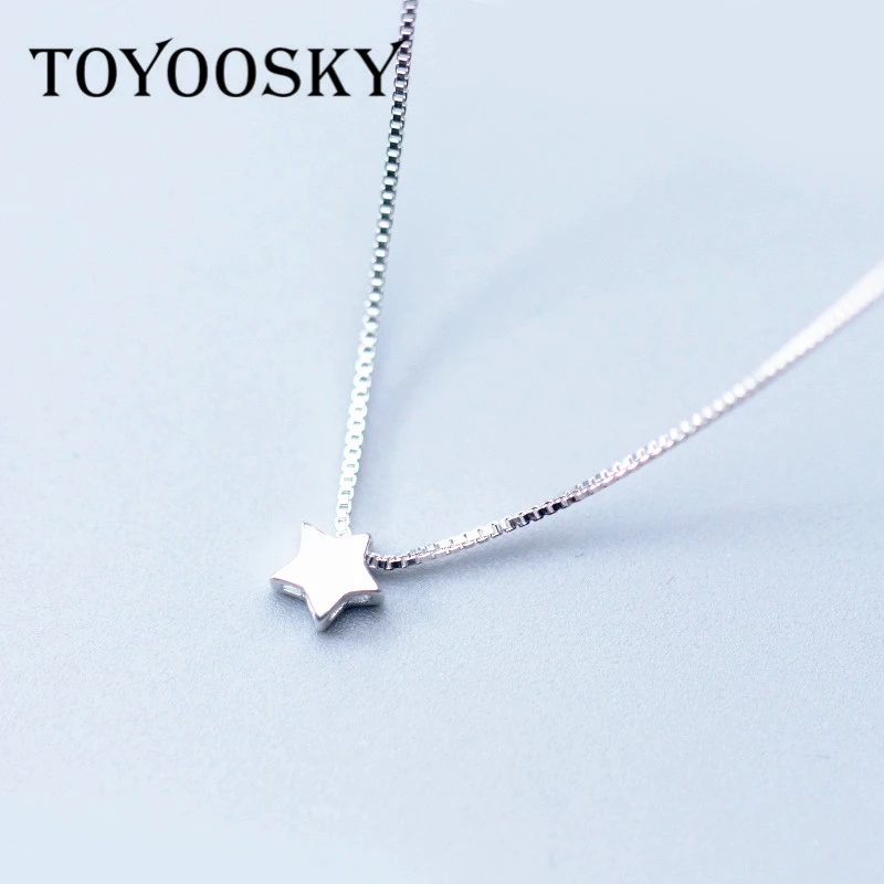 TOYOOSKY ожерелье из стерлингового серебра 925 пробы с подвеской в виде звезды модные